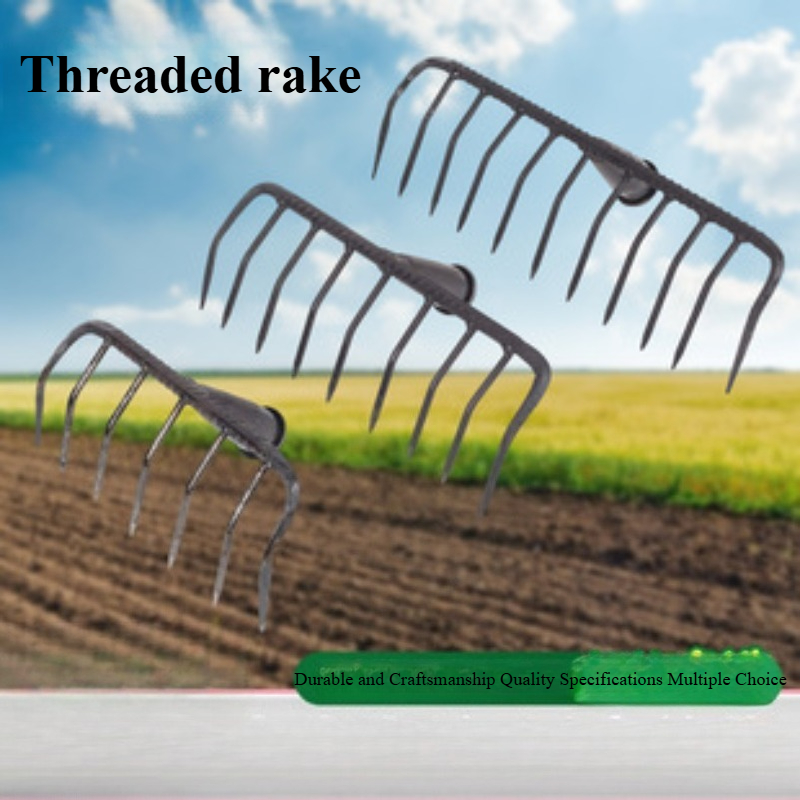 7/9/11 Teeth Steel Garden Rake - Soil Tilling Cultivator 评论和价格